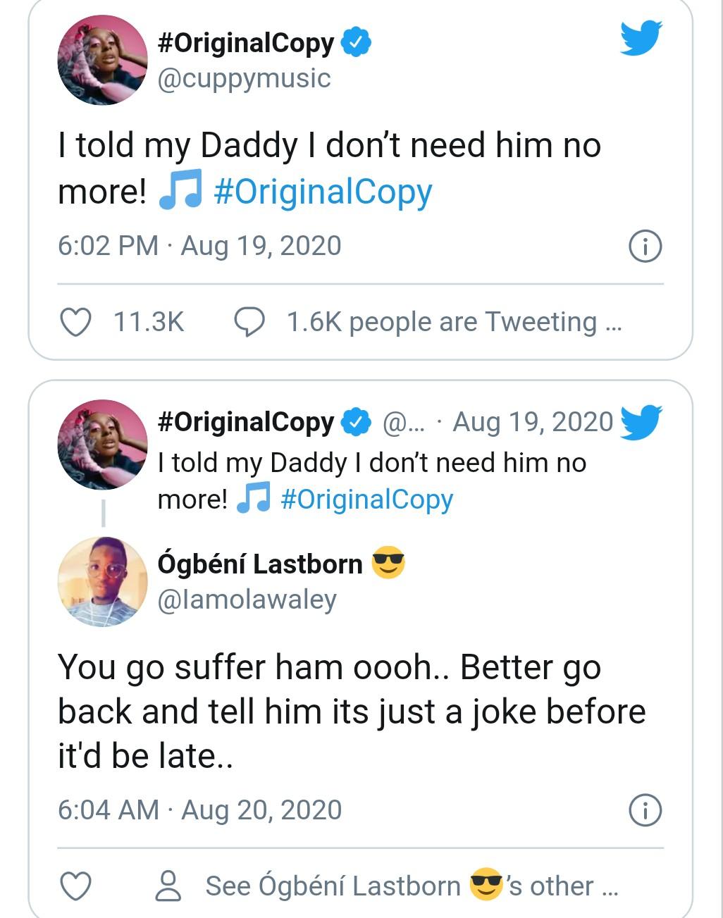 I told my daddy I dont need him no more – DJ Cuppy2 The Untame News “I told my daddy I don’t need him no more” – DJ Cuppy
