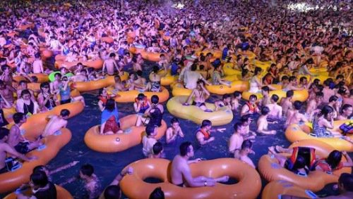 Wuhan China throws massive pool party to celebrate 3 months of no new Covid 19 cases 2 The Untame News Wuhan throws massive pool party
